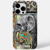 Coques Case-Mate iPhone Damas Eléphant Personnalisé (Verso)