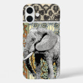 Coques Case-Mate iPhone Damas Eléphant Personnalisé (Verso)