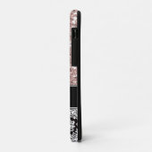 Coques Case-Mate iPhone Damas et Parties scintillant rose, Monogramme (Dos/Gauche)