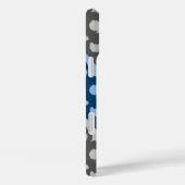 Coques Case-Mate iPhone Damas Ikat marocain, bleu et gris / gris (Verso / Droite)
