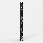 Coques Case-Mate iPhone Damas noir et blanc (Dos/Droite)