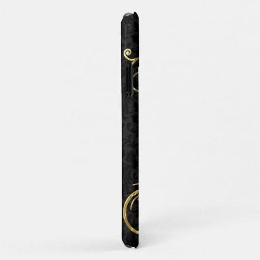 Coques Case-Mate iPhone Damas Noir Et Or (Dos/Droite)