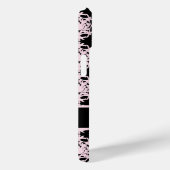Coques Case-Mate iPhone Damas rose clair sur noir (Verso / Droite)