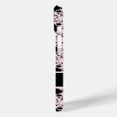 Coques Case-Mate iPhone Damas rose clair sur noir (Verso / Gauche)