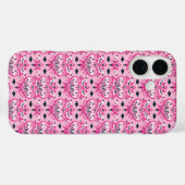 Coques Case-Mate iPhone Damas rose et noir (Verso (horizontal))