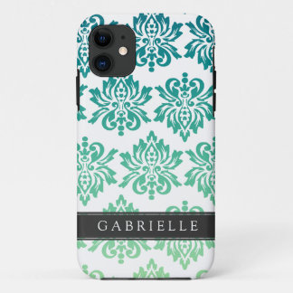 Case-Mate iPhone Case Damas Turquoise Turquoise Personnalisé