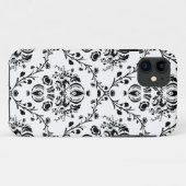 Coques Case-Mate iPhone Damask blanc et noir (Dos (Horizontal))