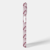 Coques Case-Mate iPhone Damask blanc sur Mauve Monogramme & Nom Jolie (Verso / Droite)