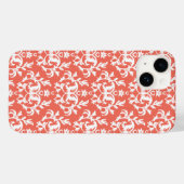 Coques Case-Mate iPhone Damask botanique orange emberglow (Verso (horizontal))