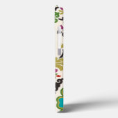 Coques Case-Mate iPhone Damask Floral Patterns Plum Turquoise (Verso / Gauche)