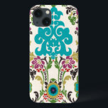 Case-Mate iPhone Case Damask Floral Patterns Plum Turquoise<br><div class="desc">Des motifs floraux turquoise, prune, verte et violette se rencontrent sur un arrière - plan blanc pour donner vie à cette impression damasée de juin Erica Vess. Travaille comme un cadeau pour vous-même, un ami ou un membre de la famille.</div>