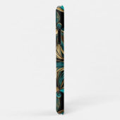 Coques Case-Mate iPhone Damask Flower Gold Emerald Black (Dos/Droite)