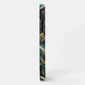 Coques Case-Mate iPhone Damask Flower Gold Emerald Black (Dos/Gauche)