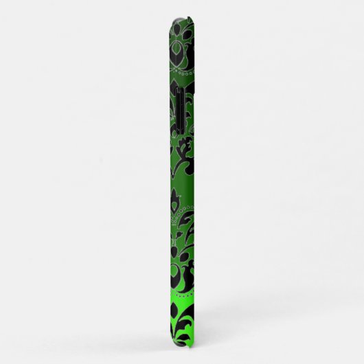 Coques Case-Mate iPhone DAMASK GEM MONOGRAM Emerald Green (Dos/Droite)