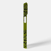 Coques Case-Mate iPhone DAMASK GEM MONOGRAM jaune bleu aquamarine (Verso / Droite)