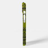 Coques Case-Mate iPhone DAMASK GEM MONOGRAM jaune bleu aquamarine (Verso / Gauche)