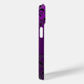 Coques Case-Mate iPhone DAMASK GEM MONOGRAM Jaune violet (Verso / Droite)
