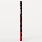 Coques Case-Mate iPhone DAMASK GEM MONOGRAM rouge bordeaux (Dos/Droite)