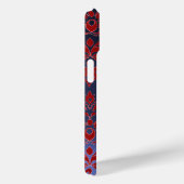 Coques Case-Mate iPhone DAMASK GEM MONOGRAM rouge violet foncé (Verso / Droite)