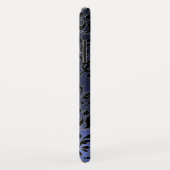 Coques Case-Mate iPhone DAMASK GEM MONOGRAM violet foncé (Dos/Droite)