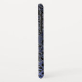 Coques Case-Mate iPhone DAMASK GEM MONOGRAM violet foncé (Dos/Gauche)