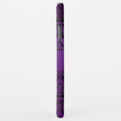 Coques Case-Mate iPhone DAMASK GEM MONOGRAM violet noir (Dos/Droite)