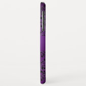 Coques Case-Mate iPhone DAMASK GEM MONOGRAM violet noir (Dos/Gauche)