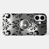 Coques Case-Mate iPhone DAMASK GEM MONOGRAS blanc (Verso (horizontal))
