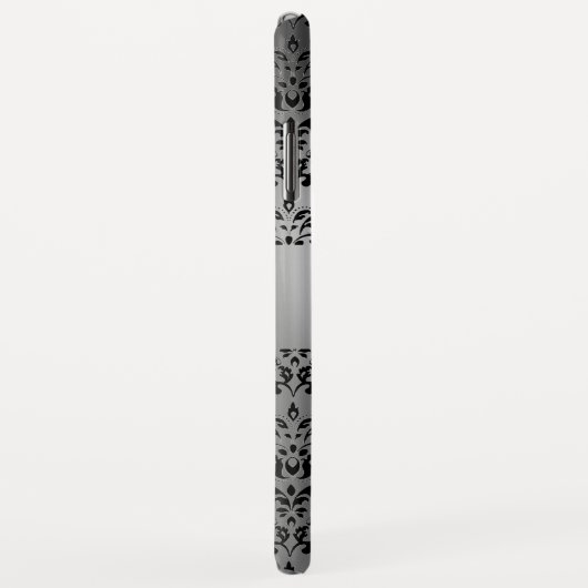 Coques Case-Mate iPhone DAMASK GEM MONOGRAS blanc noir (Dos/Droite)