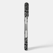 Coques Case-Mate iPhone DAMASK GEM MONOGRAS blanc noir violet (Verso / Droite)