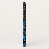 Coques Case-Mate iPhone DAMASK GEM MONOGRAS bleu (Dos/Gauche)