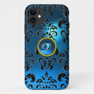 Etui iPhone Case-Mate DAMASK GEM MONOGRAS bleu