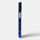 Coques Case-Mate iPhone DAMASK GEM MONOGRAS bleu foncé (Verso / Droite)