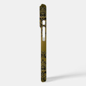 Coques Case-Mate iPhone DAMASK GEM MONOGRAS jaune noir (Verso / Gauche)