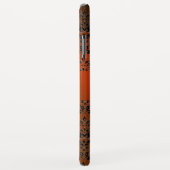 Coques Case-Mate iPhone DAMASK GEM MONOGRAS orange bleu noir (Dos/Droite)