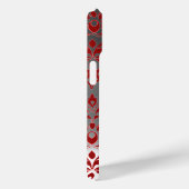Coques Case-Mate iPhone DAMASK GEM MONOGRAS rouge blanc (Verso / Droite)