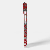 Coques Case-Mate iPhone DAMASK GEM MONOGRAS rouge blanc (Verso / Gauche)