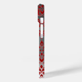 Coques Case-Mate iPhone DAMASK GEM MONOGRAS rouge blanc (Verso / Gauche)