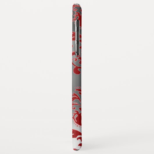 Coques Case-Mate iPhone DAMASK GEM MONOGRAS rouge blanc (Dos/Gauche)