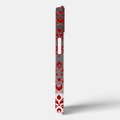 Coques Case-Mate iPhone DAMASK GEM MONOGRAS rouge blanc (Verso / Droite)