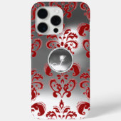 Coques Case-Mate iPhone DAMASK GEM MONOGRAS rouge blanc (Verso)