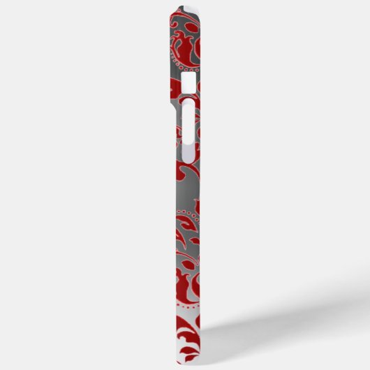 Coques Case-Mate iPhone DAMASK GEM MONOGRAS rouge blanc (Verso / Gauche)