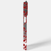 Coques Case-Mate iPhone DAMASK GEM MONOGRAS rouge blanc (Verso / Droite)