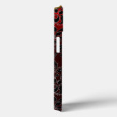 Coques Case-Mate iPhone DAMASK GEM MONOGRAS Rouge Bourgogne Noir (Verso / Droite)