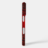 Coques Case-Mate iPhone DAMASK GEM MONOGRAS rouge noir bleu (Verso / Droite)