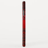 Coques Case-Mate iPhone DAMASK GEM MONOGRAS rouge noir orange (Dos/Droite)