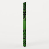 Coques Case-Mate iPhone DAMASK GEM MONOGRAS vert noir orange (Dos/Droite)