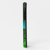 Coques Case-Mate iPhone DAMASK GIRLY MONOGRAM vert aqua bleu ruban (Dos/Gauche)