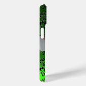 Coques Case-Mate iPhone DAMASK GIRLY MONOGRAM vert ruban blanc (Verso / Droite)