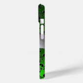 Coques Case-Mate iPhone DAMASK GIRLY MONOGRAM vert ruban blanc (Verso / Gauche)